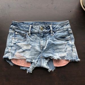 Super stretch jean shorts